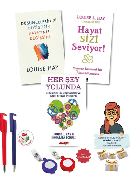 Maje Hediye+Louise L, Hay(Düşüncelerinizi Değiştir+Hayat Sizi Seviyor+Her Şey Yolunda) 3 Kitap