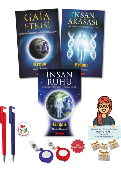 Maje Hediye+Insan Ruhu+Insan Akaşası+Gaia Etkisi(Monika Muranyi) 3 Kitap-Bireysel Gelişim