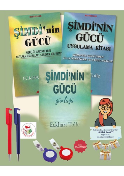 Şimdi’nin Gücü + Uygulama Kitabı + Gücü Günlüğü 3 Kitap Set - Eckhart Tolle + Maje Hediye - Akaşa