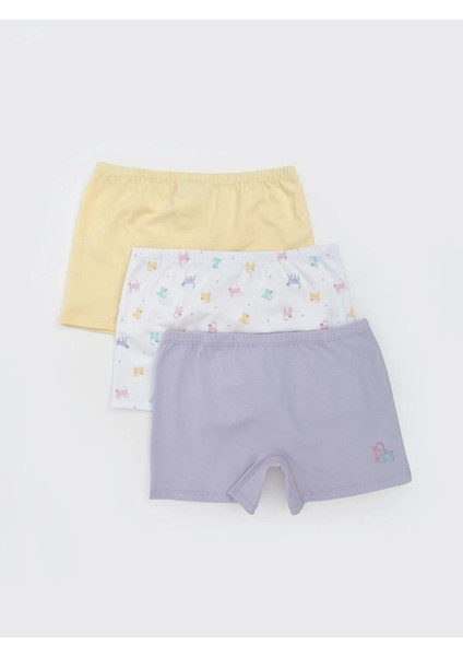 Lcw Kids Baskılı Kız Çocuk Boxer 3'lü (S5)
