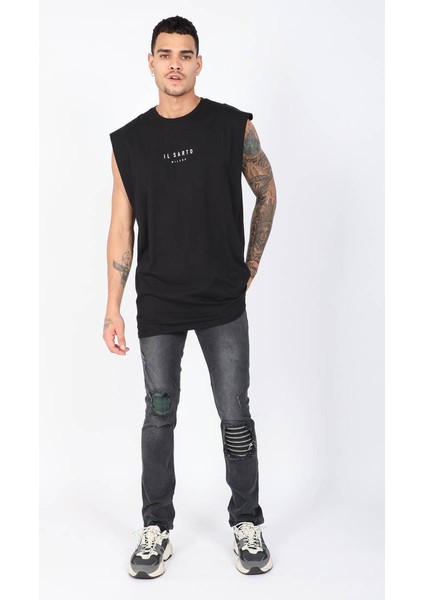 Erkek Straight Fit Fermuar Detaylı Jean Pantolon