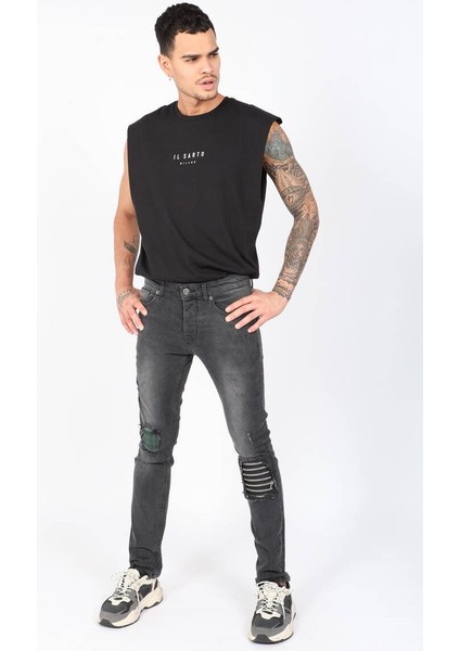 Erkek Straight Fit Fermuar Detaylı Jean Pantolon fiyatları