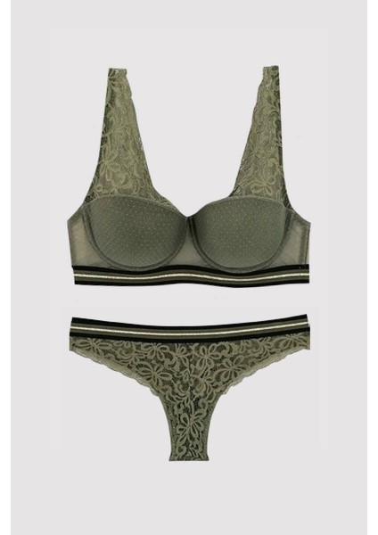 Kadın Double Push Up Bralet Sütyen takım