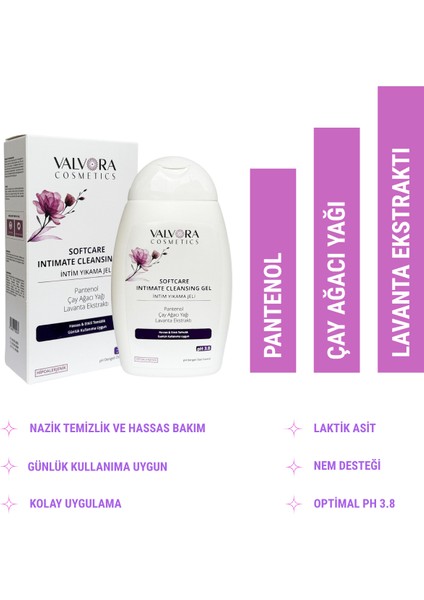 Valvora Cosmerıcs Softcare Gel Intim Yıkama Jeli 250 ml