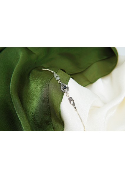 Kadın 925 Ayar Gümüş Oltutaşı Su Damlası Bileklik modelleri