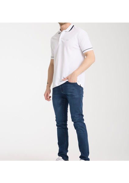Polo Grafik Beyaz Regular Fit