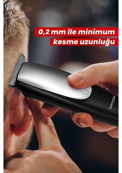 Nobby Islak Kuru 0.2 mm Minimum Kesme Uzunluğu Yüz Saç Sakal Şekillendirme ve Tıraş Makinesi
