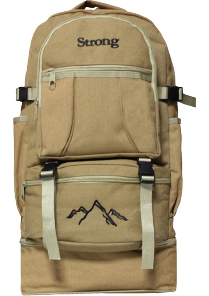 Unisex Körüklü Kanvas Kumaş Laptop Bölmeli Outdoor Sırt Çantası Dağcı Sırt Çantası ESCP02