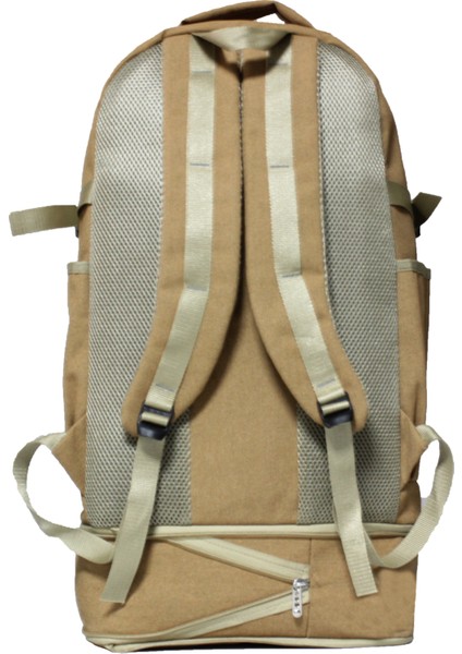 Unisex Körüklü Kanvas Kumaş Laptop Bölmeli Outdoor Sırt Çantası Dağcı Sırt Çantası ESCP02