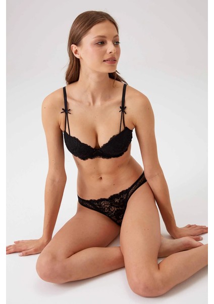 Kadın Balenli Destekli Push Up Sütyen Takımı fiyatları