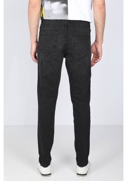 Erkek Siyah Straight Fit Jean Pantolon