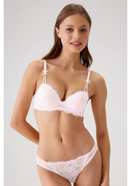 Kadın Balenli Destekli Push Up Sütyen Takımı