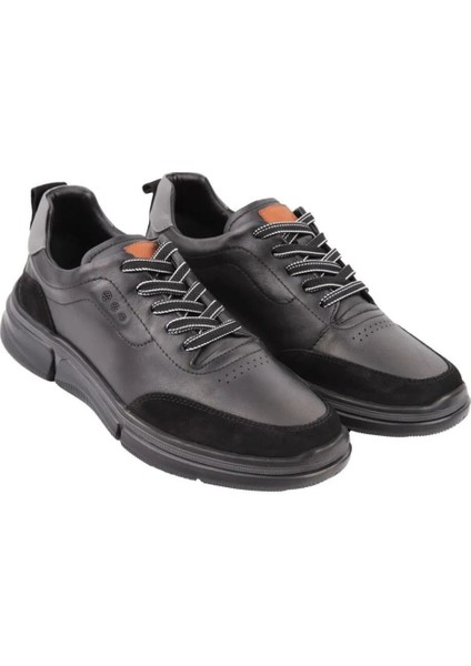 19390 Siyah Günlük Deri Ayakkabı