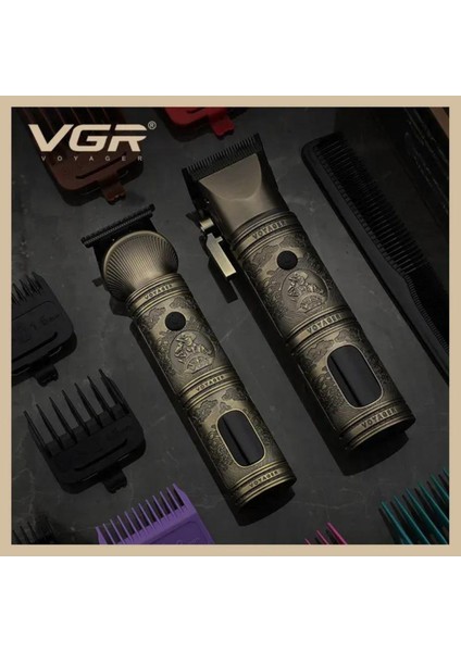 V-670 Metal Saç Kesim Makinesi Profesyonel Saç Sakal Berber Seti