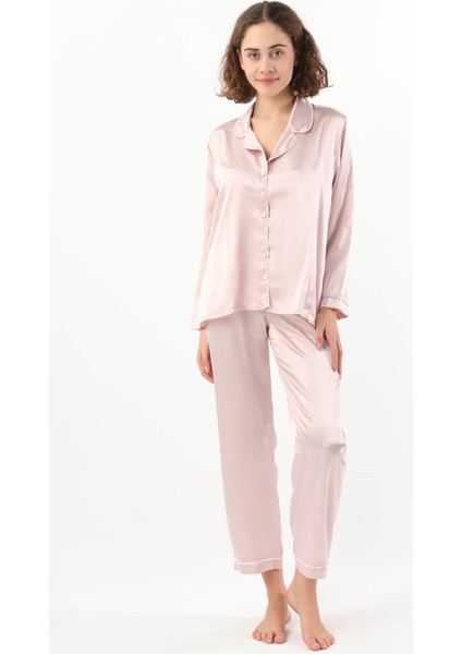 Pierre Cardin Kadın Biyeli Saten Pijama Takımı fırsatları
