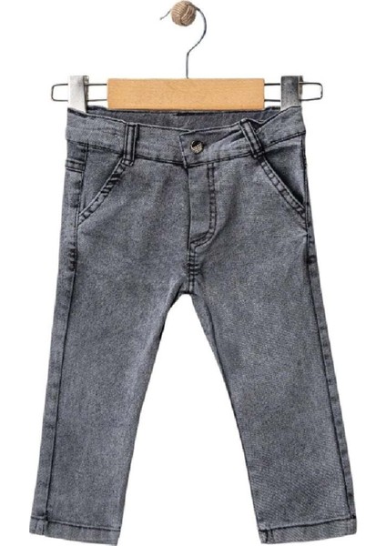 413943 Likralı Kot Pantolon 12 Ay,2y,3y,4y Erkek - Gri - 0-1 Yaş