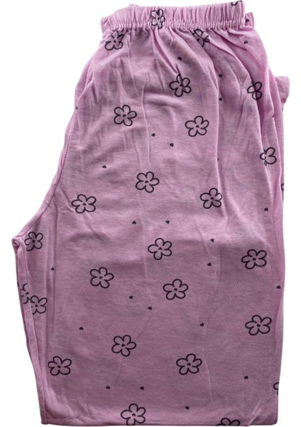 Kadın Çicek Desenli Kısa Kollu Önden Düğmeli Pijama Takım - 5362 - Mria Md