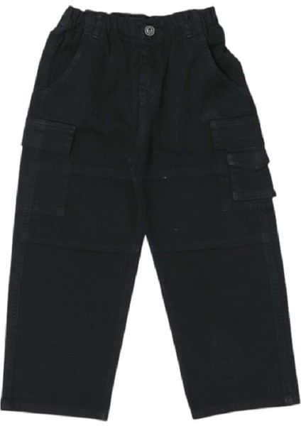 421649 Baggy Keten Pantolon 4y,5y,6y,7y Erkek - Siyah - 4-5 Yaş