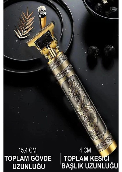 Metal Gövdeli Tıraş Makinesi T-Bıçak Saç Ense Sakal Çizim Lazer Epilasyon Öncesi Tıraş