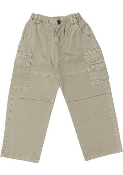 421653 Baggy Keten Pantolon 8Y,9Y,10Y,11Y Erkek - Krem - 7-8 Yaş