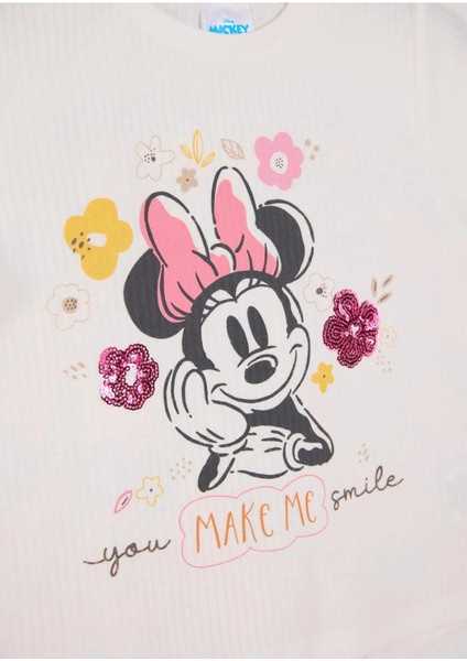 02-05 Yaş Arası Disney Minnie Ikili Takım - Ekru modelleri