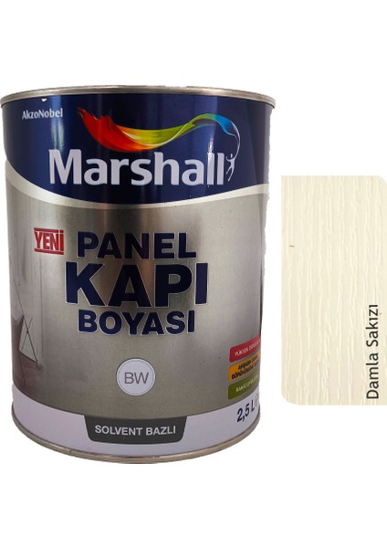 Solvent Bazlı Sentetik Panel Kapı Boyası 2.5 Lt Damla Sakızı
