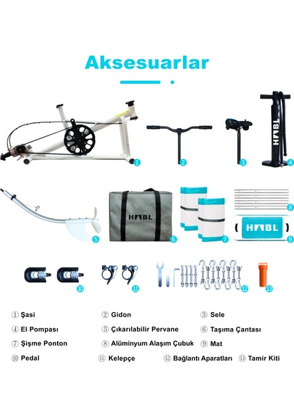 Portatif Şişme Deniz Bisikleti | Aqua Bike | Water Bike | Katlanabilir & Taşınabilir Model fiyatları