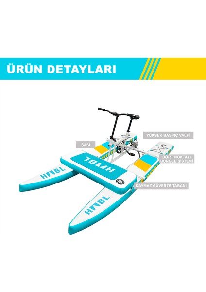 Portatif Şişme Deniz Bisikleti | Aqua Bike | Water Bike | Katlanabilir & Taşınabilir Model