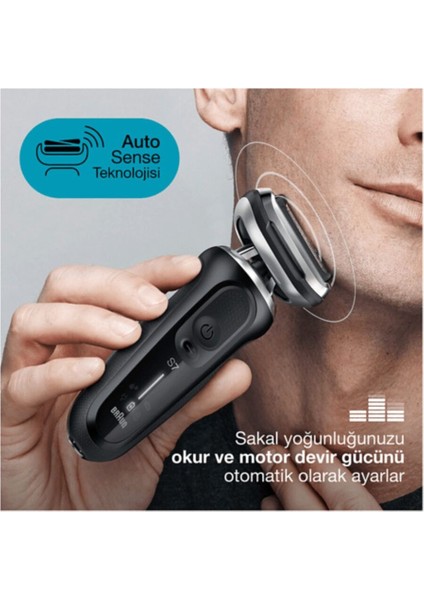 7 Serisi N1200S Islak/kuru Kullanım Kablosuz Tıraş Makinesi Siyah/gümüş