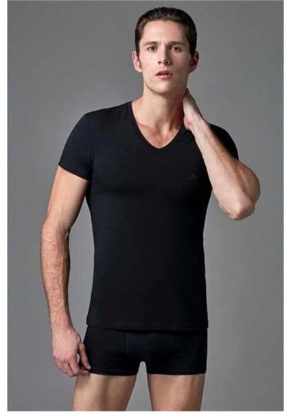 Erkek V Yaka Kısa Kol Atlet 2li