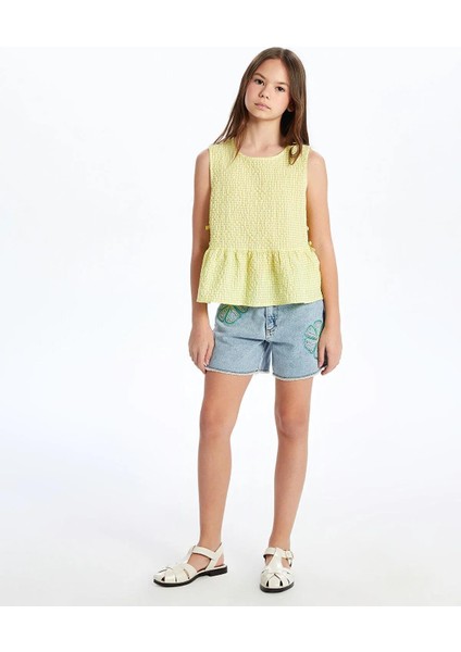 Lcw Kids Bisiklet Yaka Fiyonk Detaylı Kız Çocuk Bluz (S5) fiyatları