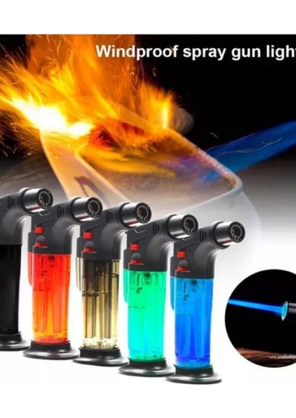 Turbohız Doldurulabilir Blow Torch Lighter Pürmüz Çakmak Yemek Hazırlama Mangal Kampçakmağı