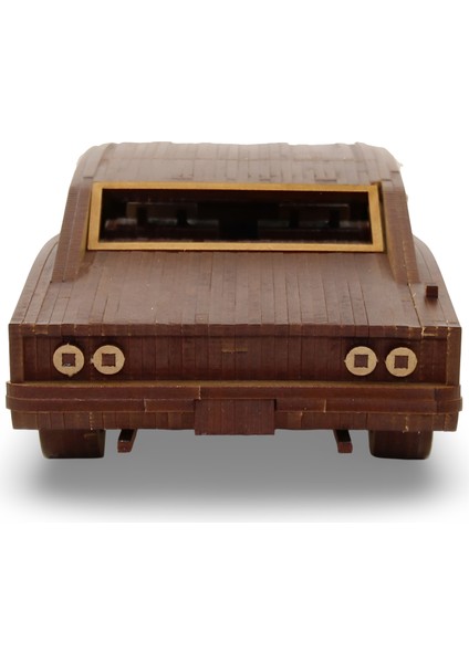 109 Parça 1968 Dodge Charger Ahşap Maket - 3D Ahşap Retro Araba Maketi