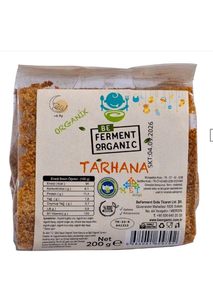 Beorganic Organik Bebek Tarhanası 200 G