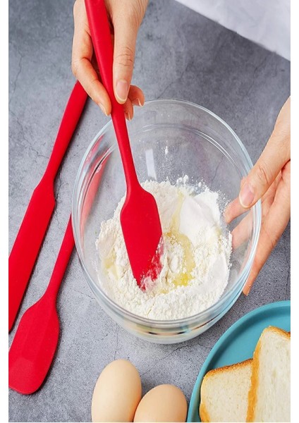 Silikon Mutfak Seti 6’lı, Isıya Dayanıklı Yanmaz Yapışmaz Silikon Spatula Seti 6 Parça Kırmızı modelleri