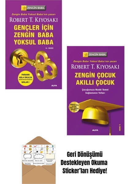 Robert T. Kiyosaki 2 Kitap Set + Okuma Sticker'ları