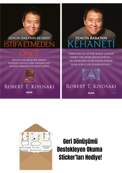 Istifa Etmeden Önce + Zengin Baba'nın Kehaneti 2 Kitap + Okuma Sticker'ları