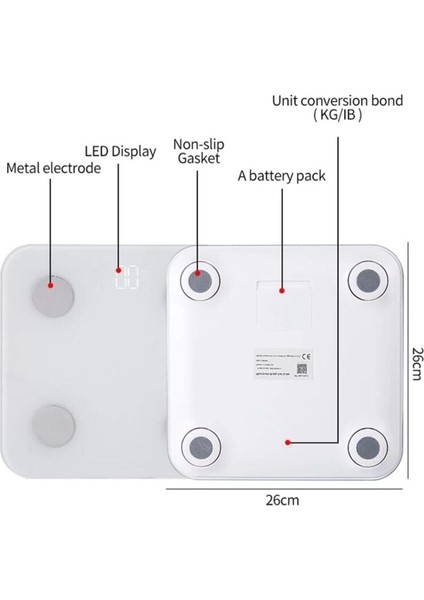 Mi Yağ Ölçer Fonksiyonlu Akıllı Bluetooth Tartı-Body Composition S 400 Scale 2