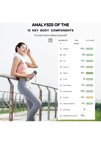 Mi Yağ Ölçer Fonksiyonlu Akıllı Bluetooth Tartı-Body Composition S 400 Scale 2