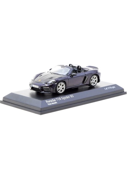 Nessiworld Tarmac Works x Minichamps 1/64 Porsche 718 Spyder Rs Viola Metallic