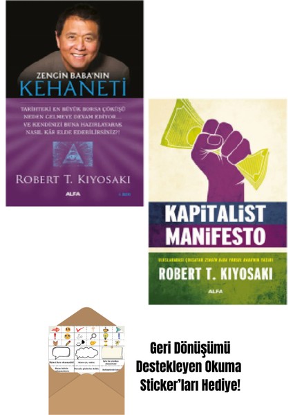 Zengin Baba'nın Kehaneti + Kapitalist Manifesto 2 Kitap Set + Okuma Sticker'ları