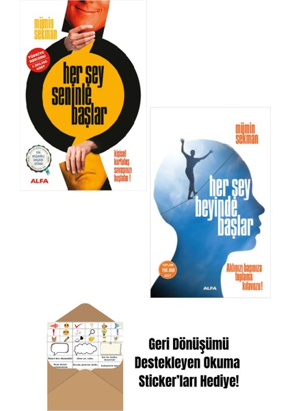 Her Şey Seninle Başlar + Her Şey Beyinde Başlar + Okuma Sticker'ları