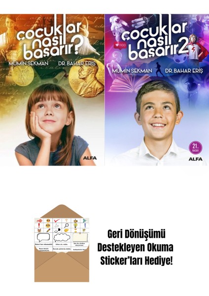 Çocuklar Nasıl Başarır 2 Kitap Set Mümin Sekman Bahar Eriş + Okuma Sticker'ları