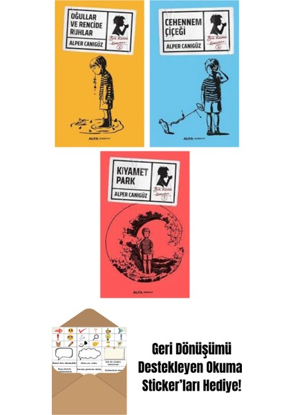 Bir Kamu Davası Serisi 3 Kitap Set - Alper Canıgüz - Oğullar ve Rencide Ruhlar + Okuma Sticker'ları