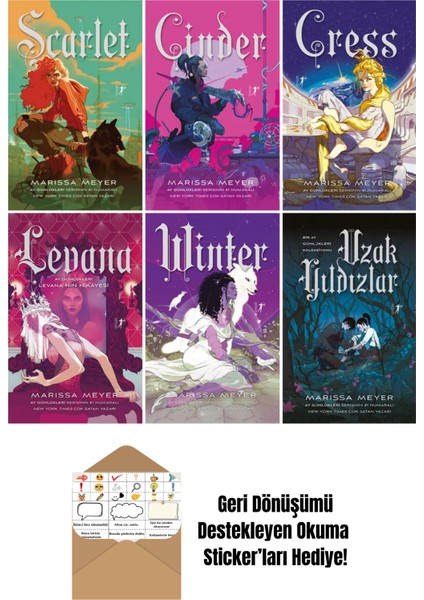 Ay Günlükleri Serisi Yeni Baskıları 6 Kitap Set + Okuma Sticker'ları