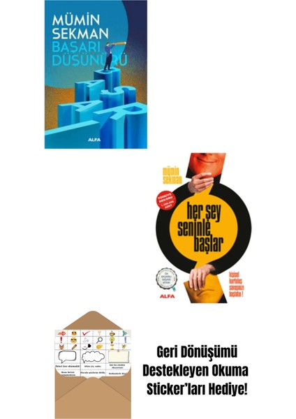 Mümin Sekman 2 Kitap / Başarı Düşünürü + Okuma Sticker'ları