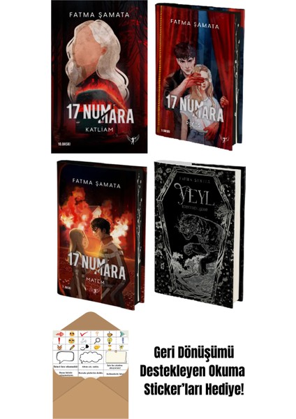 4 Kitap Set 17 Numara Serisi + Veyl Kötülerin Şehri + Okuma Sticker'ları