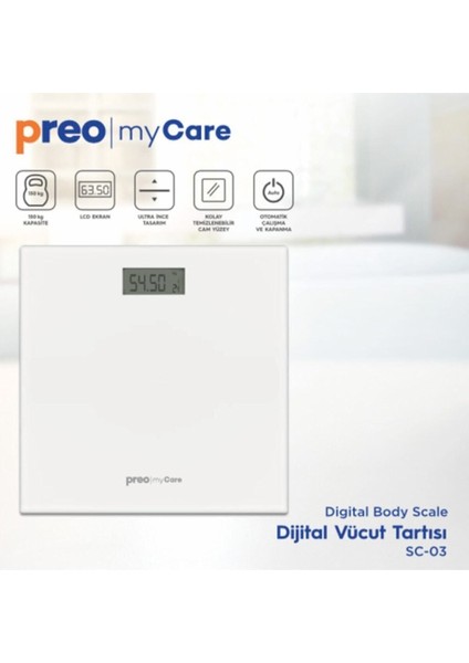 Mycare SC03 Dijital Vücut Tartısı