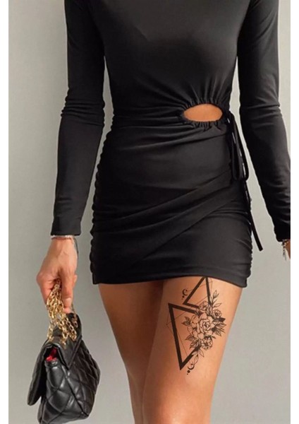 Üçgen ve Gül Geçici Dövme Tattoo