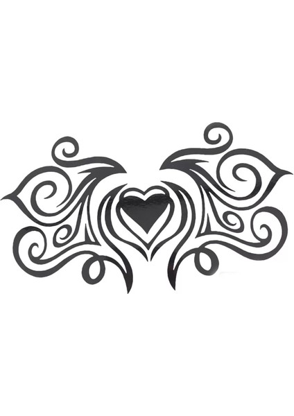 Kalp Figürlü Geçici Dövme Tatto